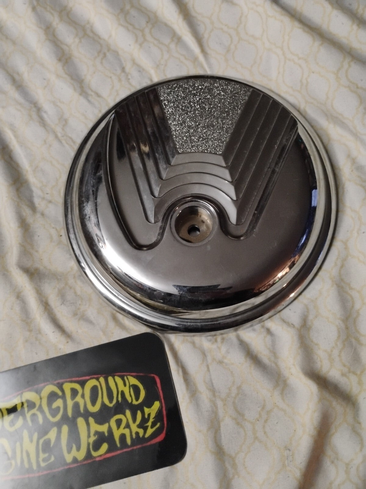 CUSTOM CHROME REGENCY STYLE SOFTAIL DYNA 5 HOLE DERBY COVER 22-044