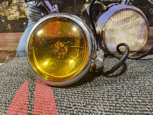 Harley Amber Fog Light Chrome