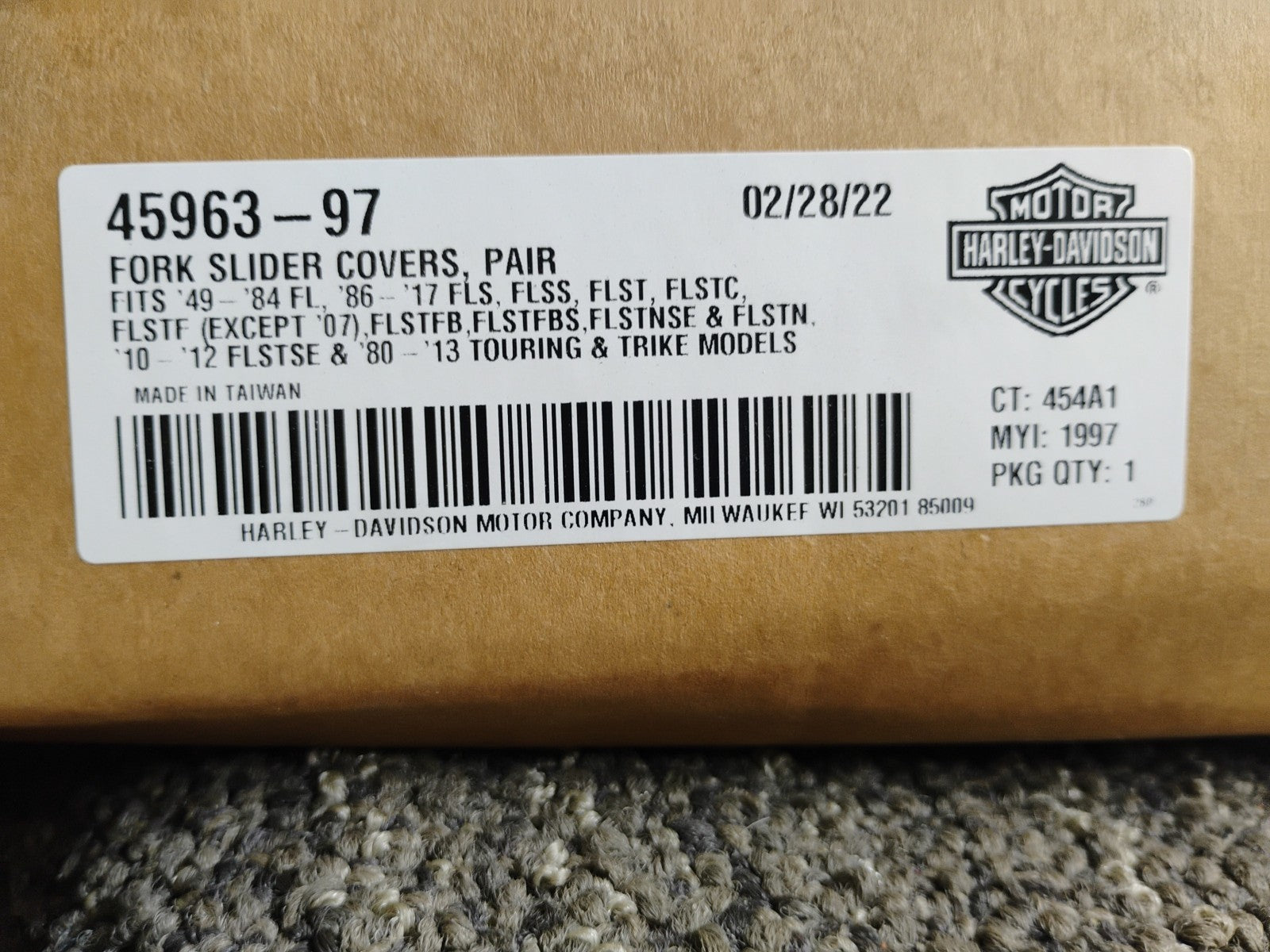 HARLEY FRONT FORK COVER SET CHROME FL FLST FLT FLSS FLSTC FLSTF FLSTFB 6"5/8" 