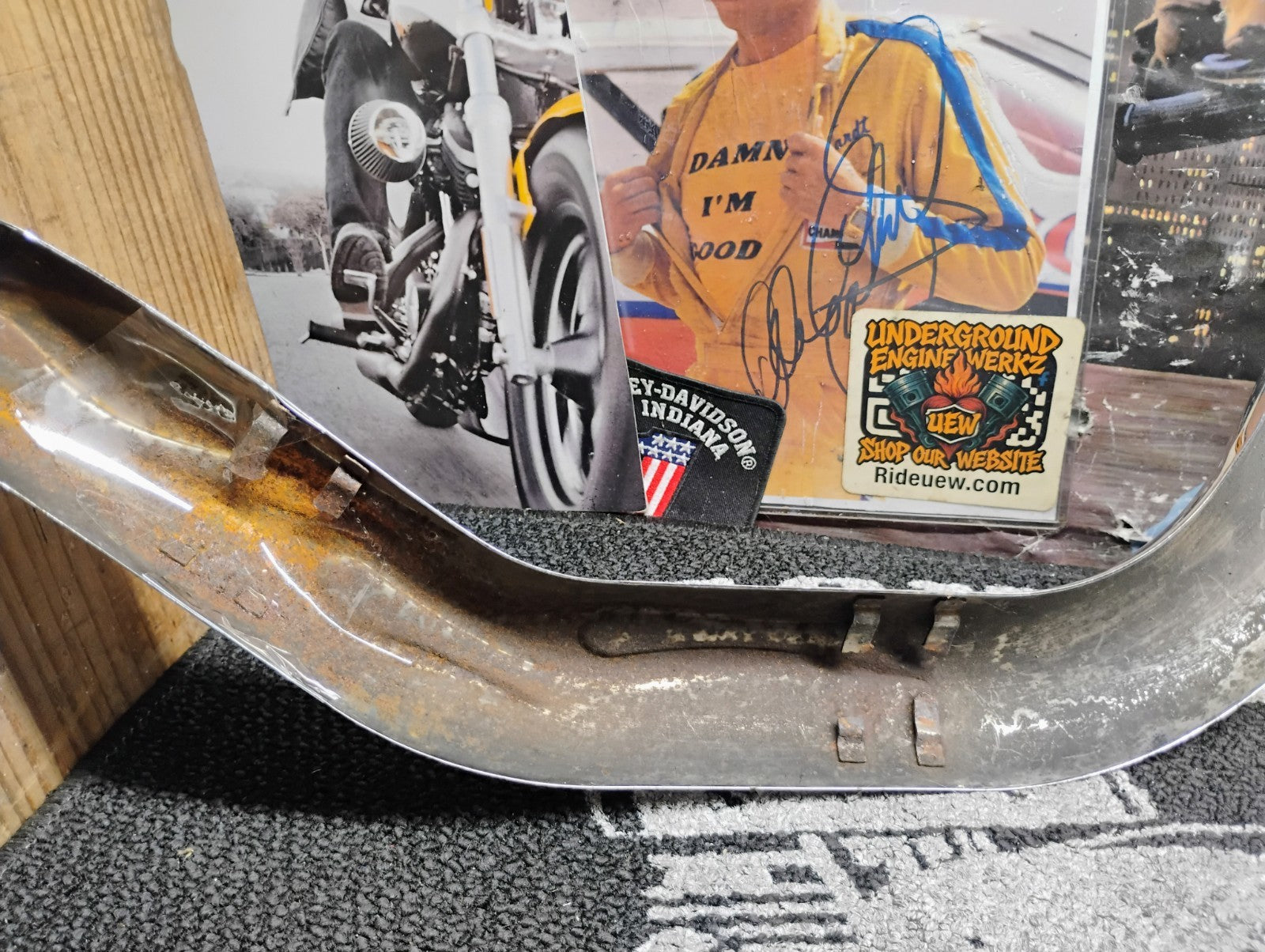 Harley-Davidson Flame Exhaust Heat Shield Chrome Pipe Cover OEM Styl