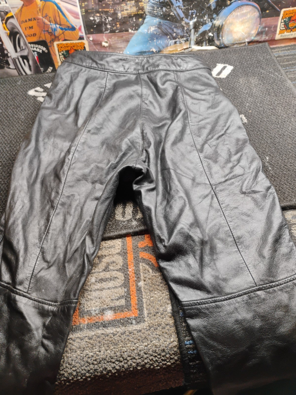 Wilsons Leather Maxima Black Leather Pants Women's Size 6 Motorcycle Biker