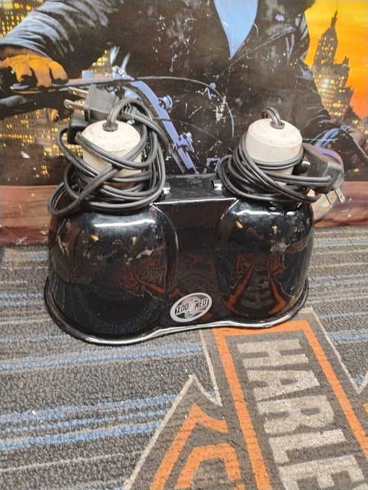 Zoo Med Reptile Dual Mini Deep Dome Heat Lamp Light Fixture LF-19 Tested Works