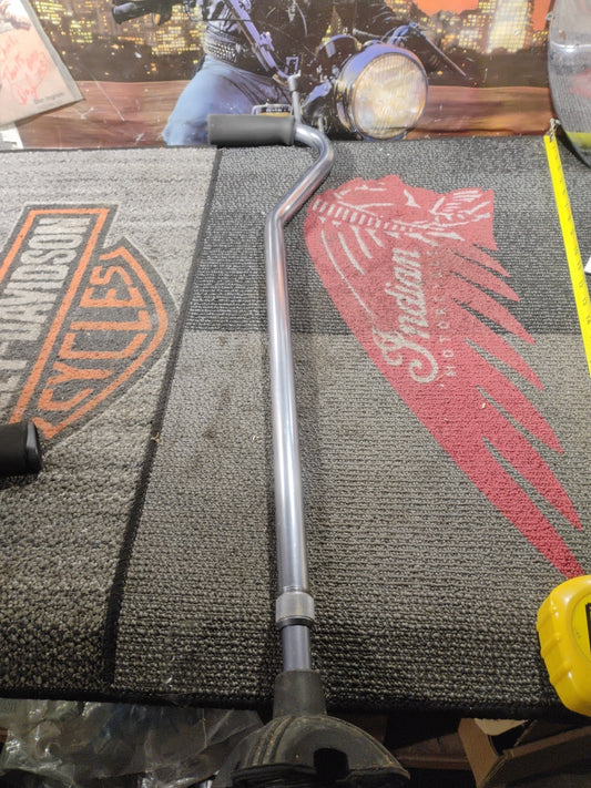 Adjustable Height Cane Walking Stick Black Metal Derby Handle Wrist Strap Padded