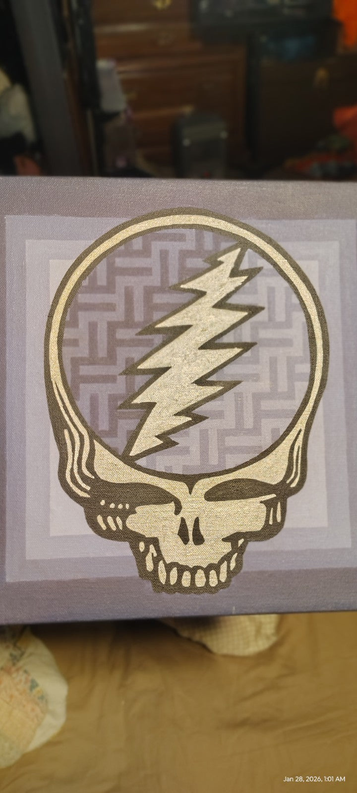 Hand Painted Grateful Dead Still Your Face Painting One Of A Kind Art 