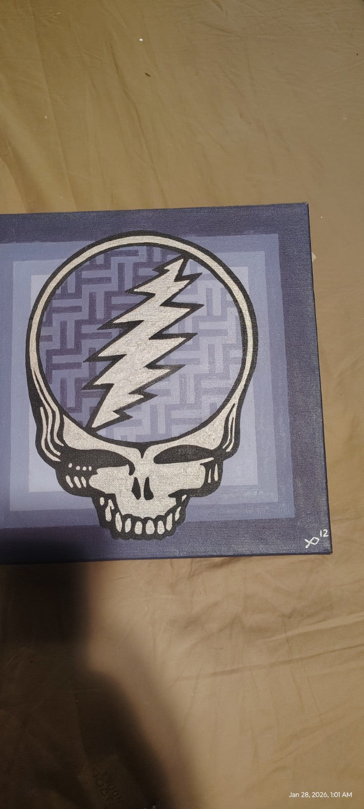 Hand Painted Grateful Dead Still Your Face Painting One Of A Kind Art 