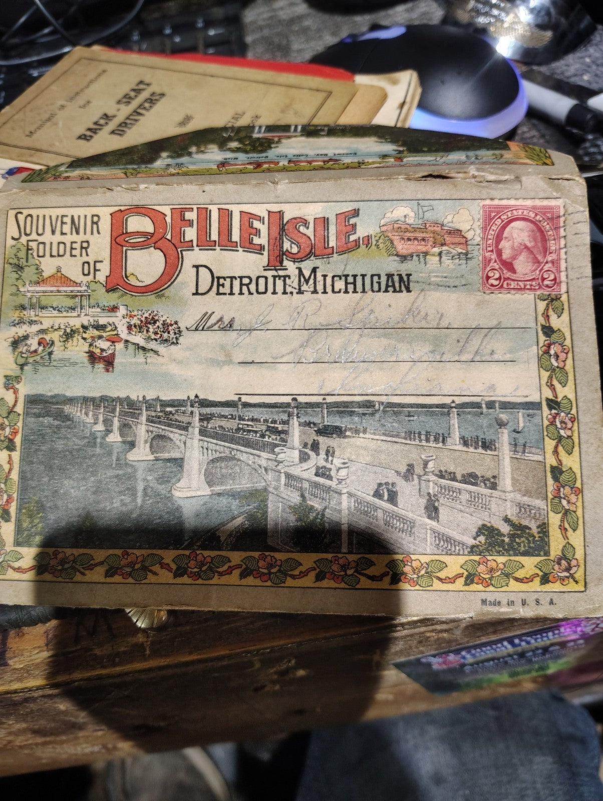1920 Souvenir Folder Of Belle Island Detroit Michigan