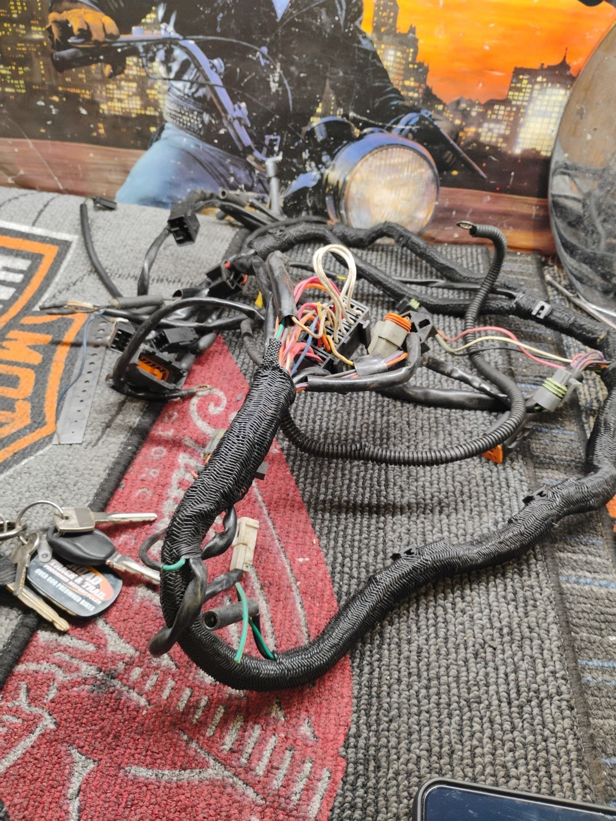 2000-2009 Buell Blast Main Engine Wiring Harness Motor Wire Loom Almost Complete