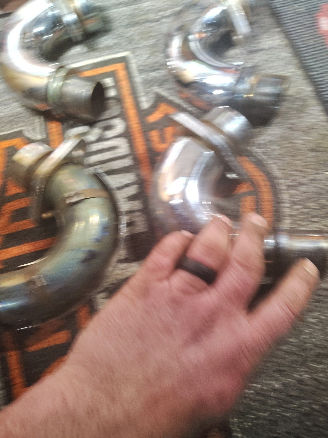 05 Victory King Pin Kingpin exhaust manifold header pipe elbow