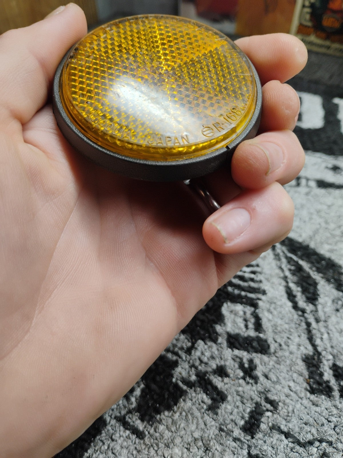 Stanley RR501Y SAE Vintage Amber Yellow Reflectors Honda Suzuki 072-1042 PAIR