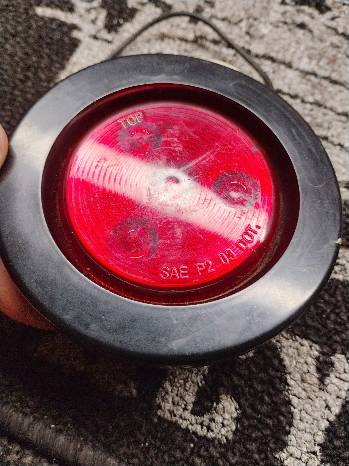 Fortpro 2-1/2" Red Round Clearance/Marker Led Light with 4 LEDs and Red Lens | F
