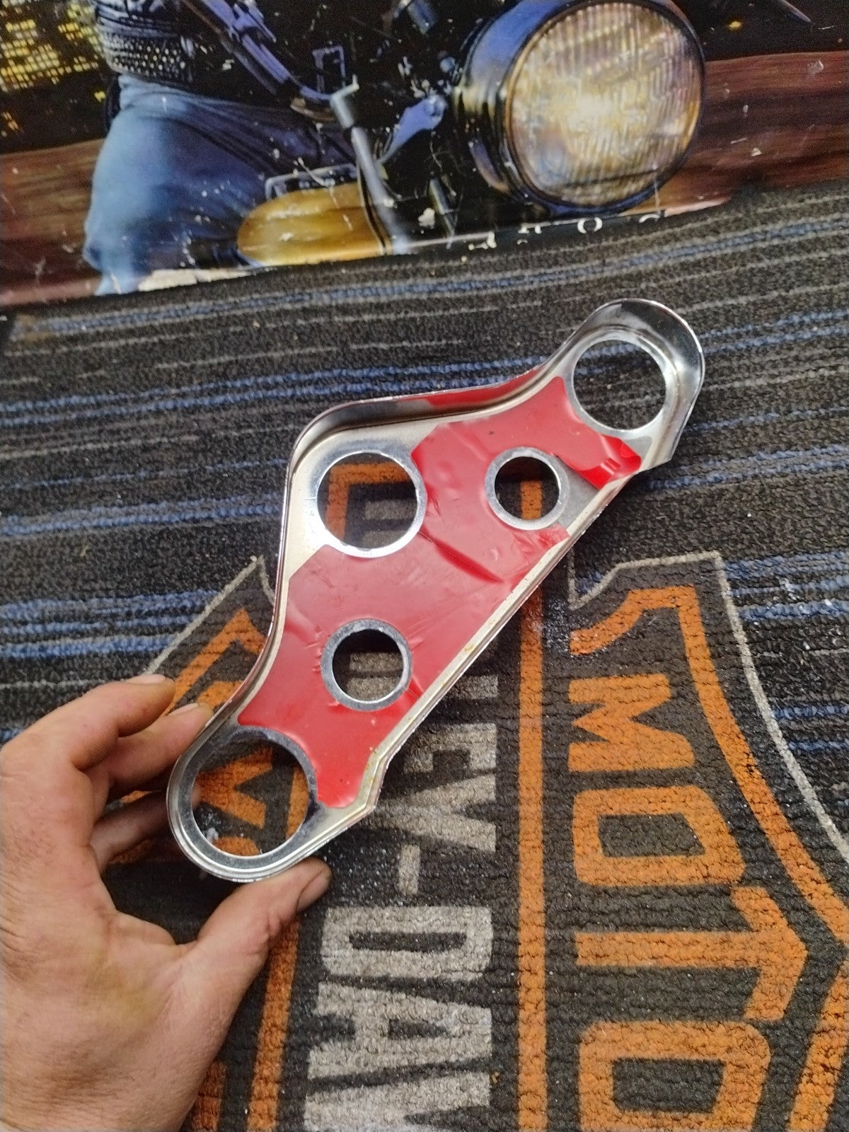 Harley Davidson Dyna Chrome Top Triple Tree Cover  fits Harley Davidson Dyna