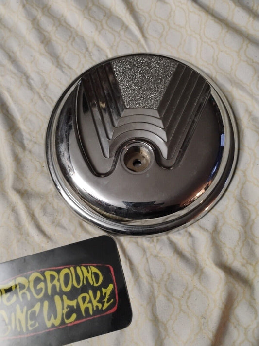 CUSTOM CHROME REGENCY STYLE SOFTAIL DYNA 5 HOLE DERBY COVER 22-044