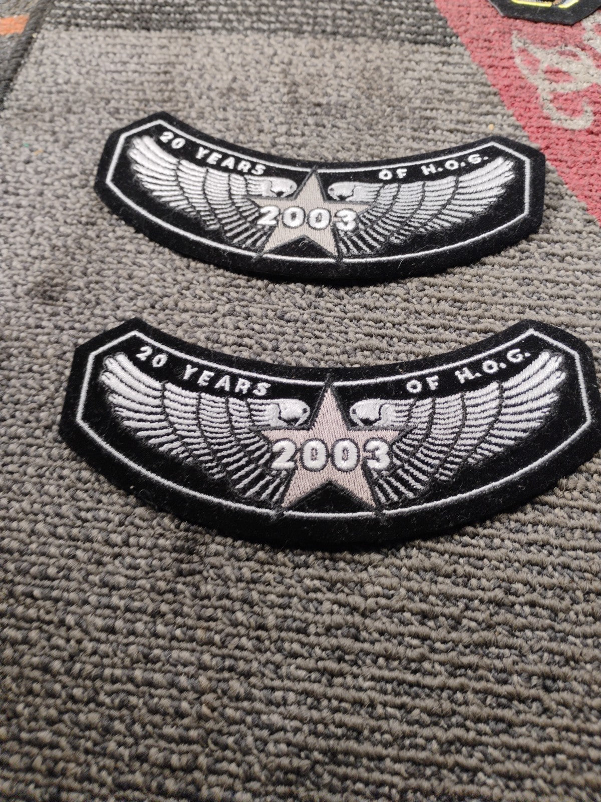 HOG Harley Davidson Owners Group 2003 20 Years of Motorcycle Biker Club Patch