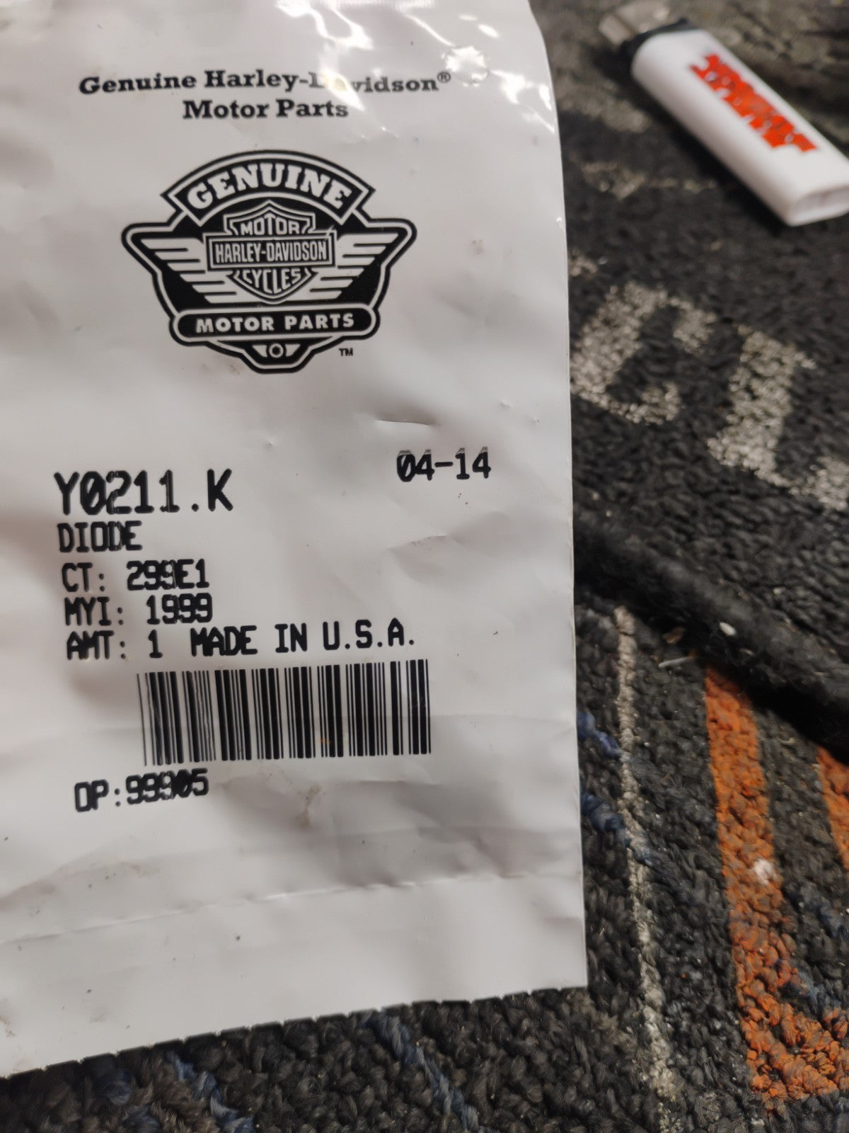 Harley Davidson OEM DIODE  Y0211.K. NOS