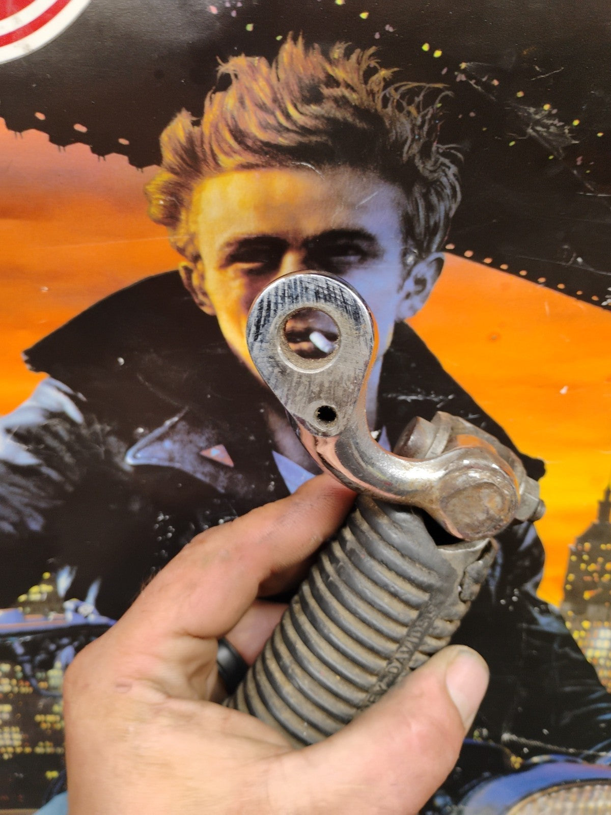 crusty harley OEM Knucklehead Panhead Shovelhead Buddy Passenger Peg W Mount Bra