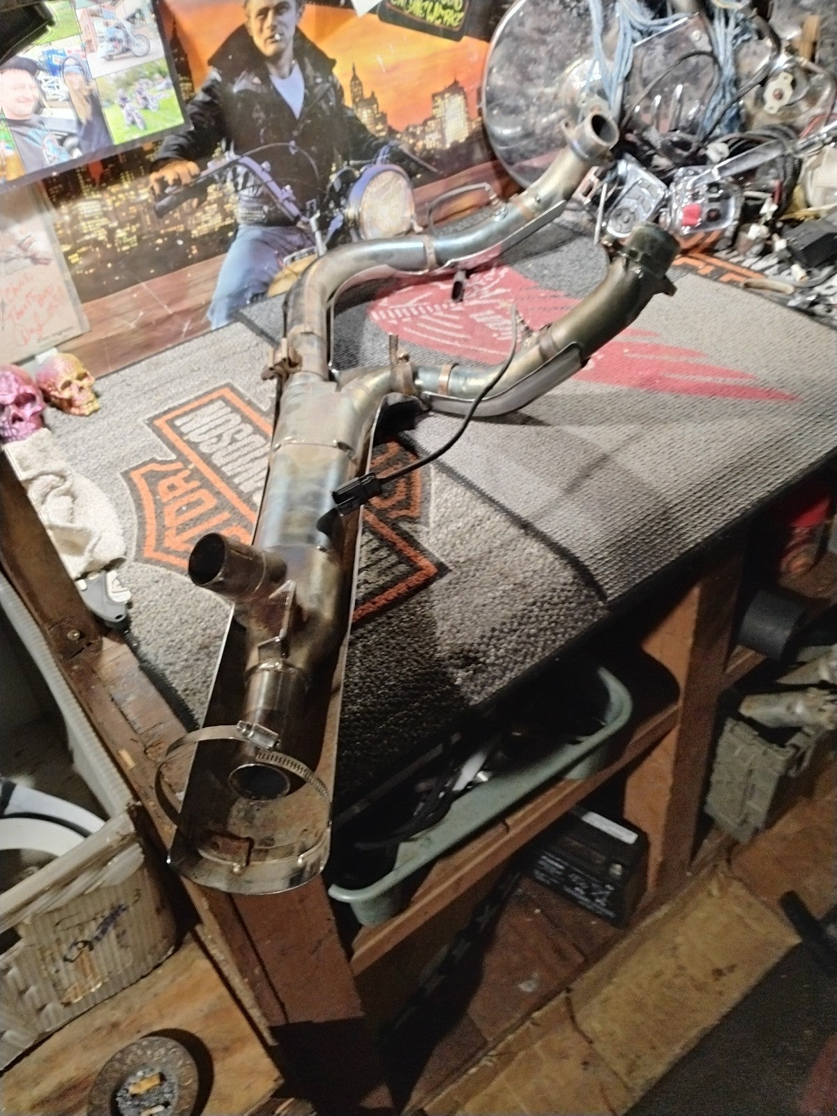 2015 14-18 Indian Chieftain OEM Exhaust Headers Head Pipe W Heat Shields And O2