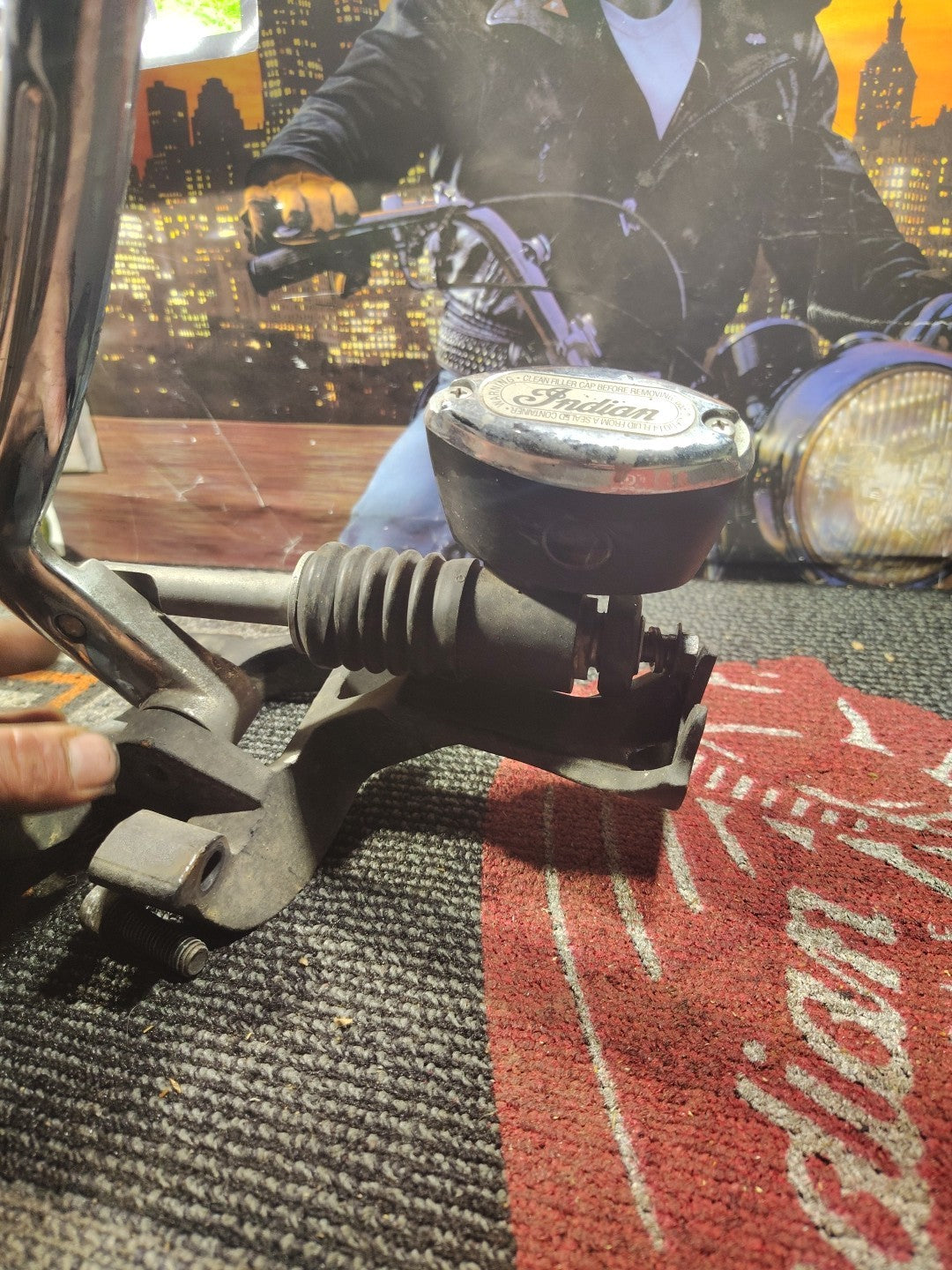 2017 Indian Chieft Rear Brake Pedal Lever Bracket An Master Cylinder 