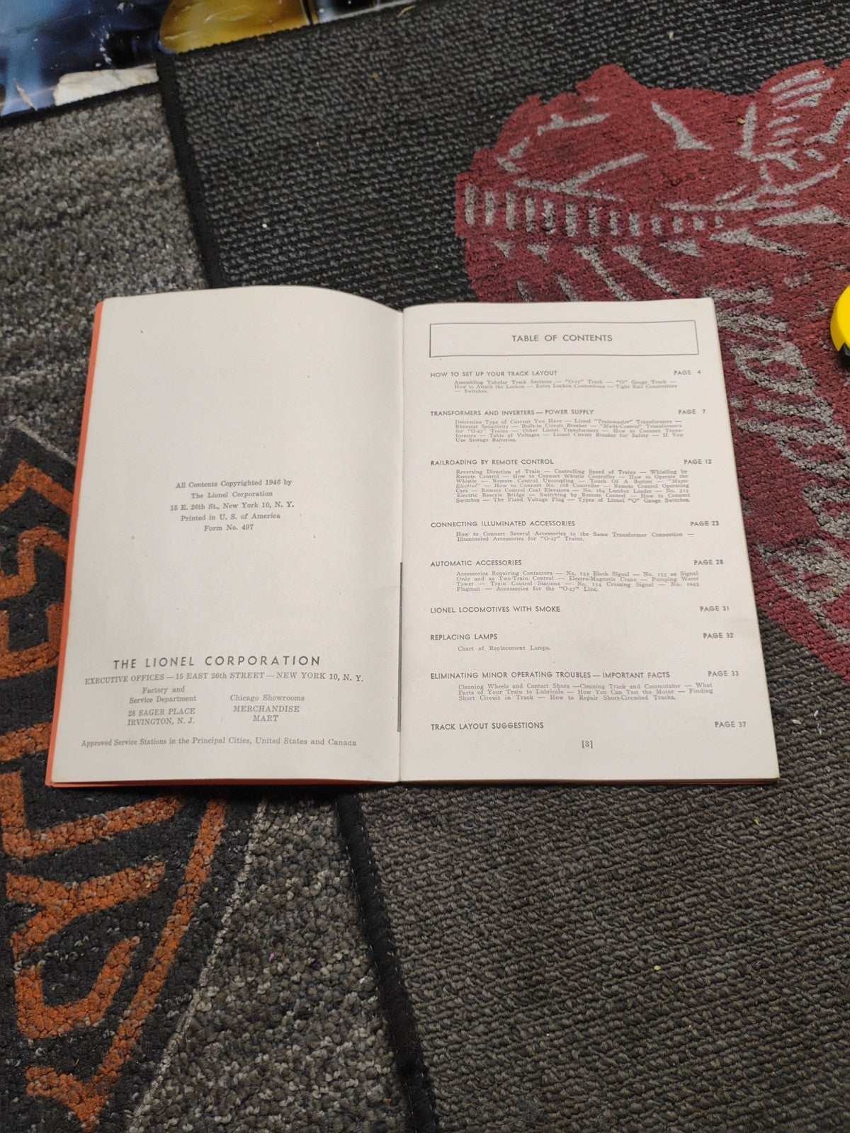 1946 Instructions For Assembling and Operating Lionel Trains-Booklet