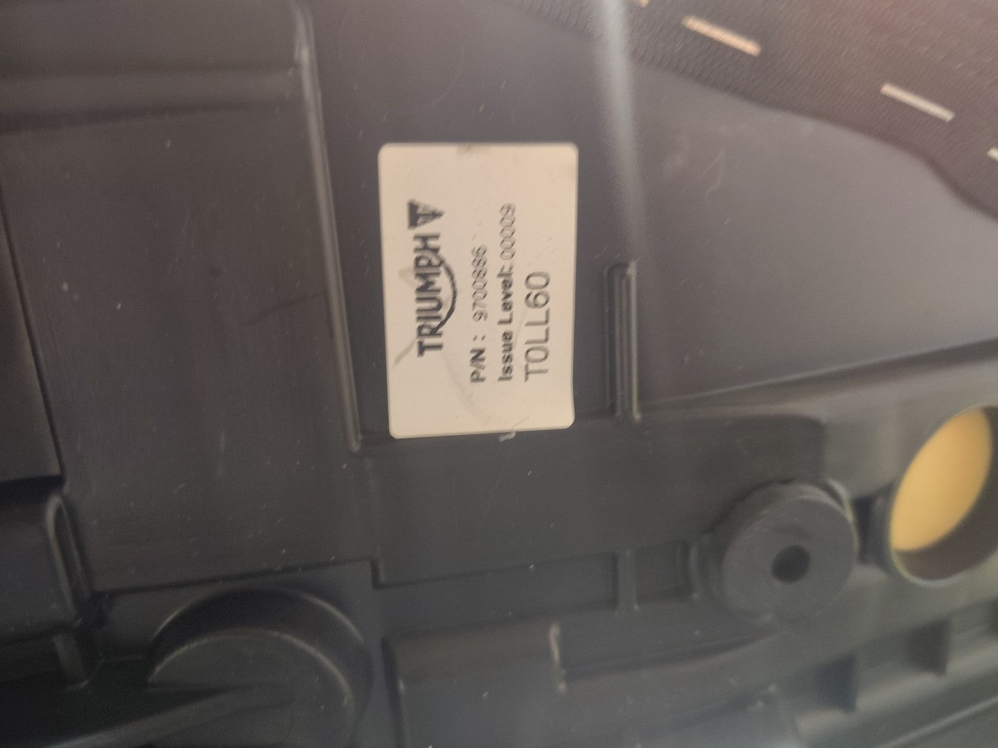 Lowered two-seater saddle, black, original a9700886, Triumph Tiger 660 Sport