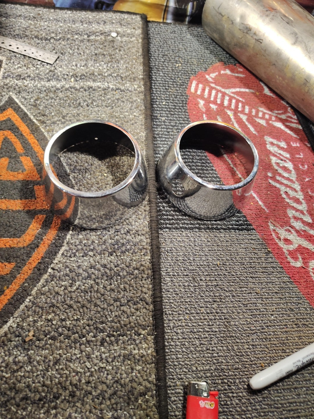 NOS Harley Davidson Hap Jones Speedometer Tachometer Upper Housing 2 Each - NEW