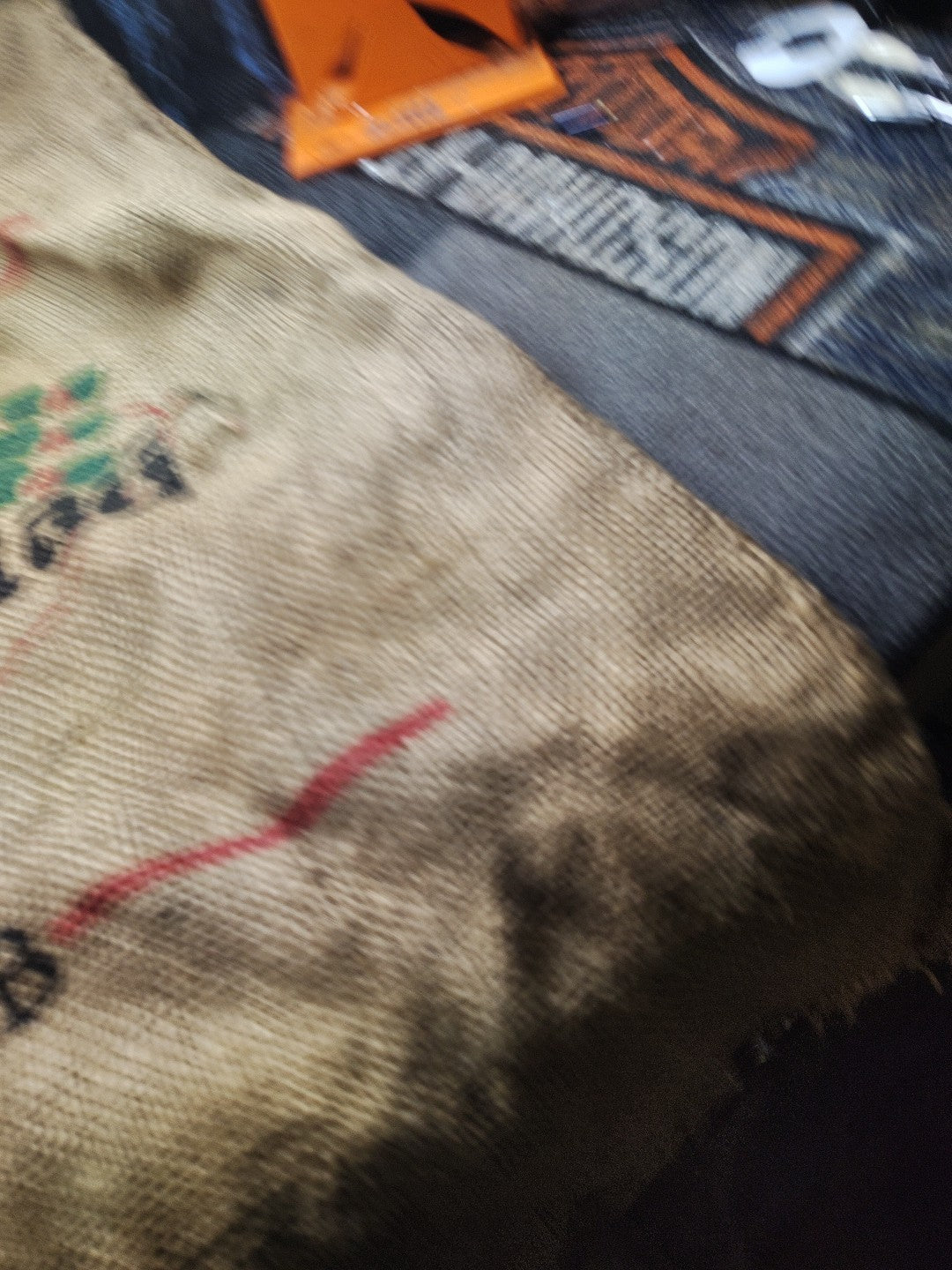 Burlap Coffee 36” Bean Bag Sack CAFEs DO BRASIL BRAZIL Jute Gunny Sack Crafts