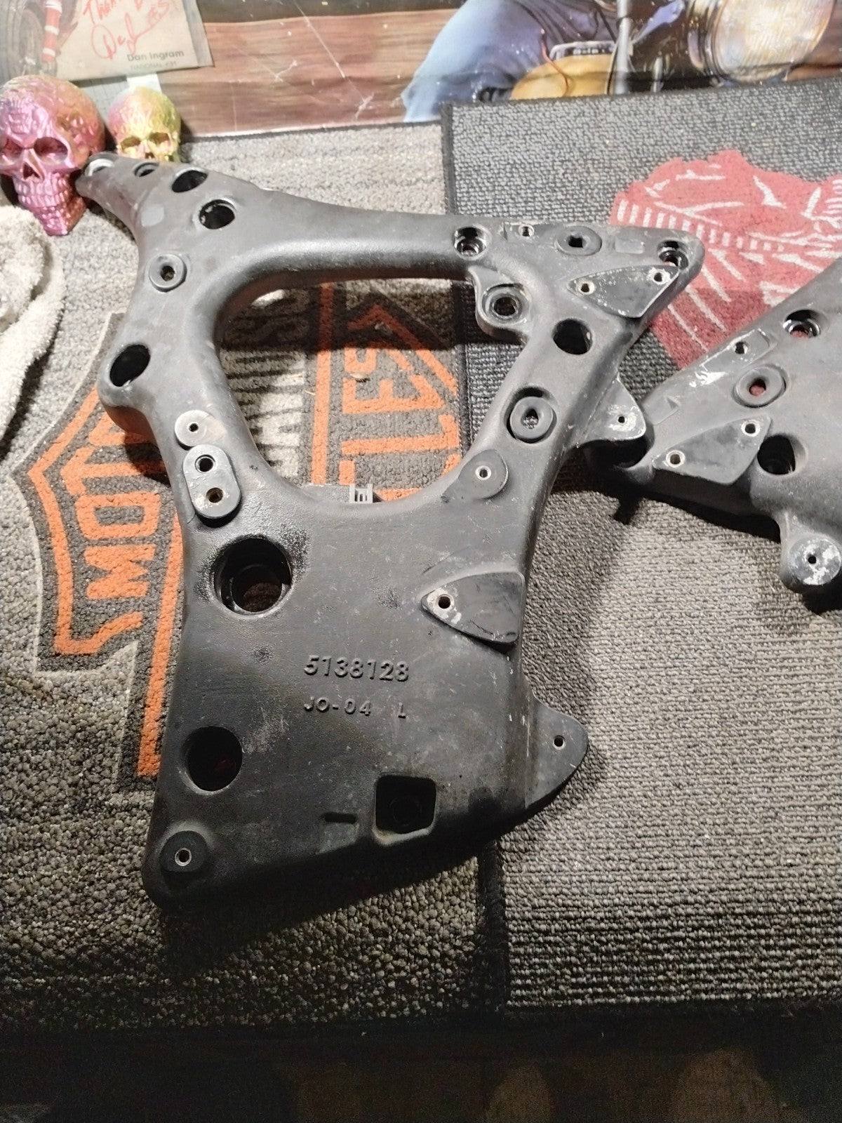 Indian Chief Chieftain & Roadmaster Left & Right Rear Subframe Support Brackets