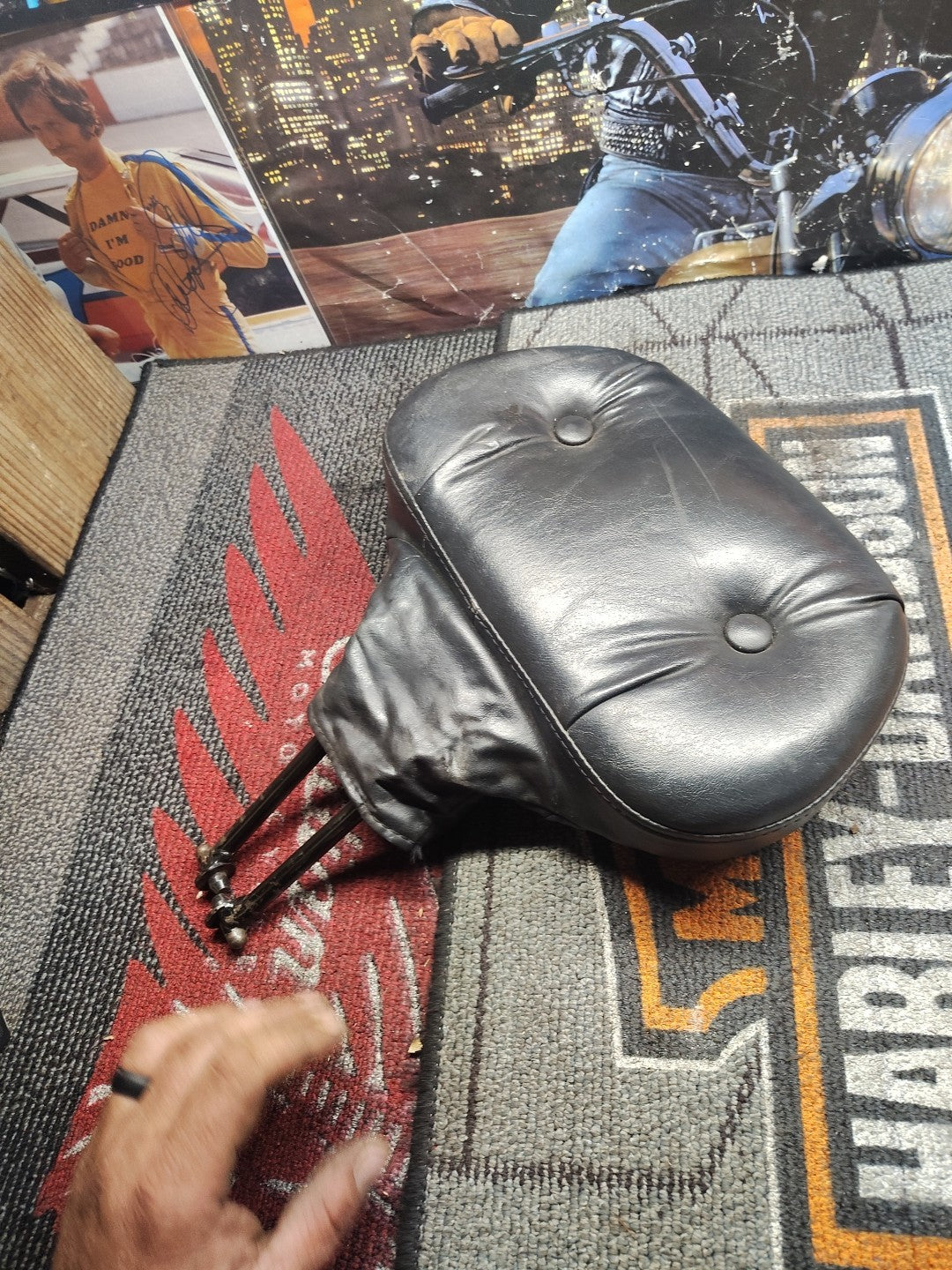 88-22 Harley Touring Front Seat Backrest Pad OEM 52572-09A ST1552