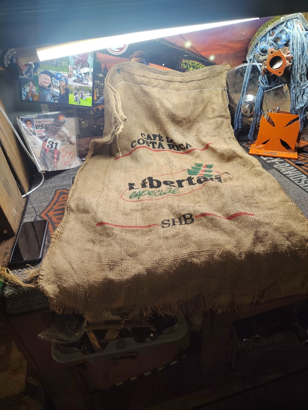 Burlap Coffee 36” Bean Bag Sack CAFEs DO BRASIL BRAZIL Jute Gunny Sack Crafts