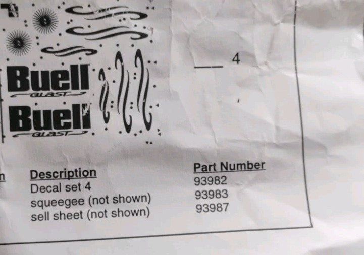 NOS Buell Blast Mesa Personal FX Motorcycle Decal Set H-D #93982