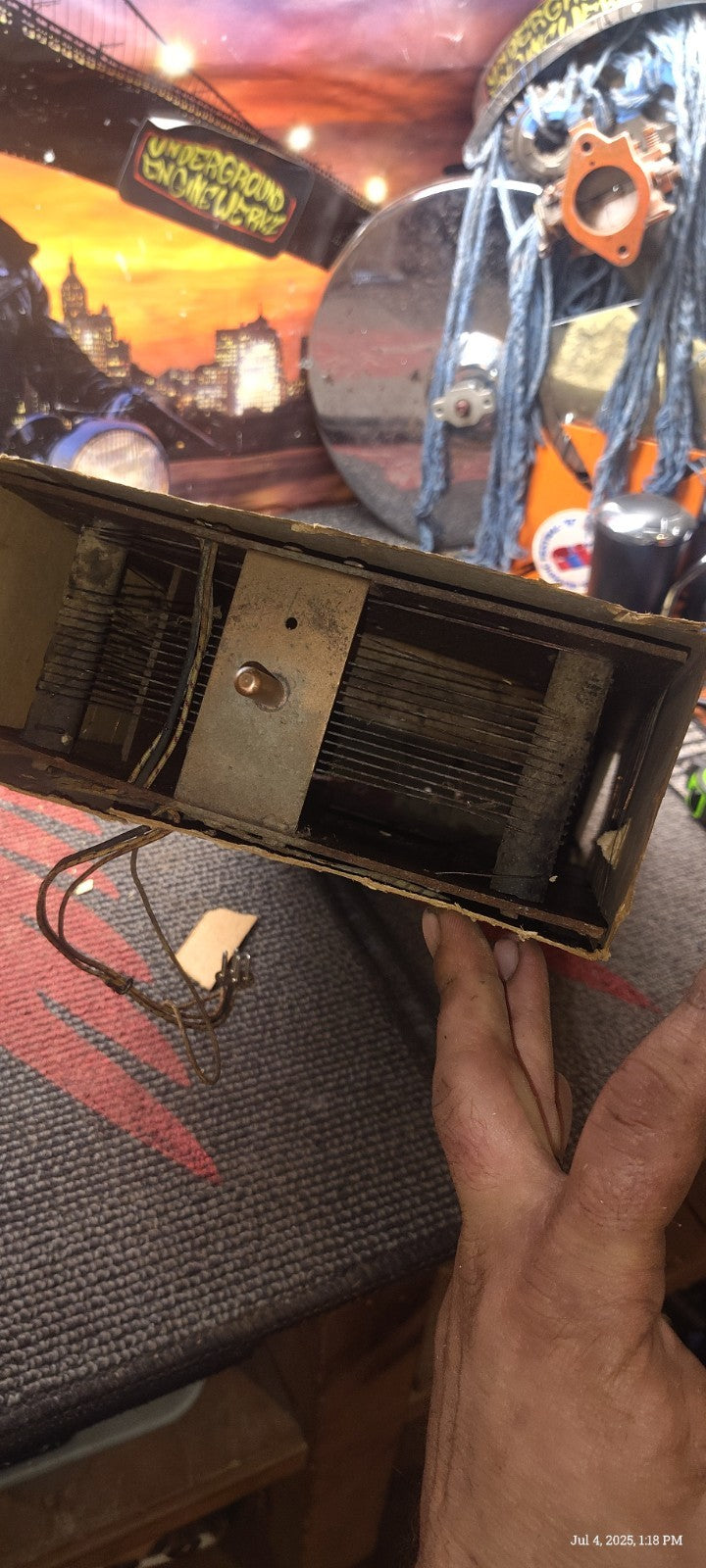 Orig 1940's ZENITH Complete ROTOR WAVEMAGNET ANTENNA w/Mounting BRACKET & SPRING