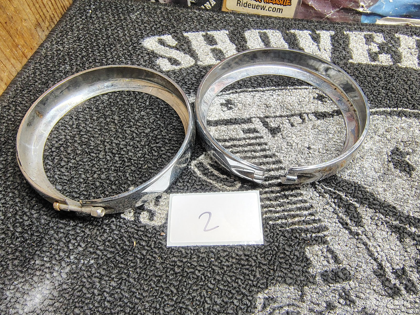 Harley-Davidson Passing Lamp Trim Rings 4.5" Pair Chrome OEM 69732-05