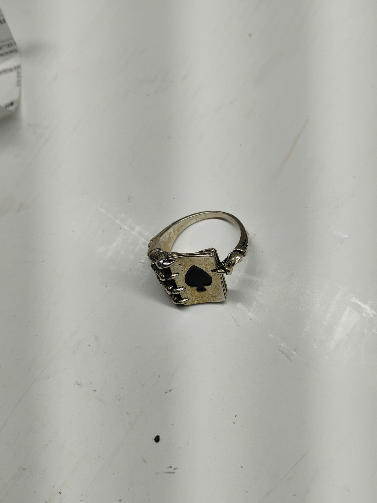 SKULL Hand Lucky Poker Winner King TheBikerMetal Silver Ring for Harley TR134