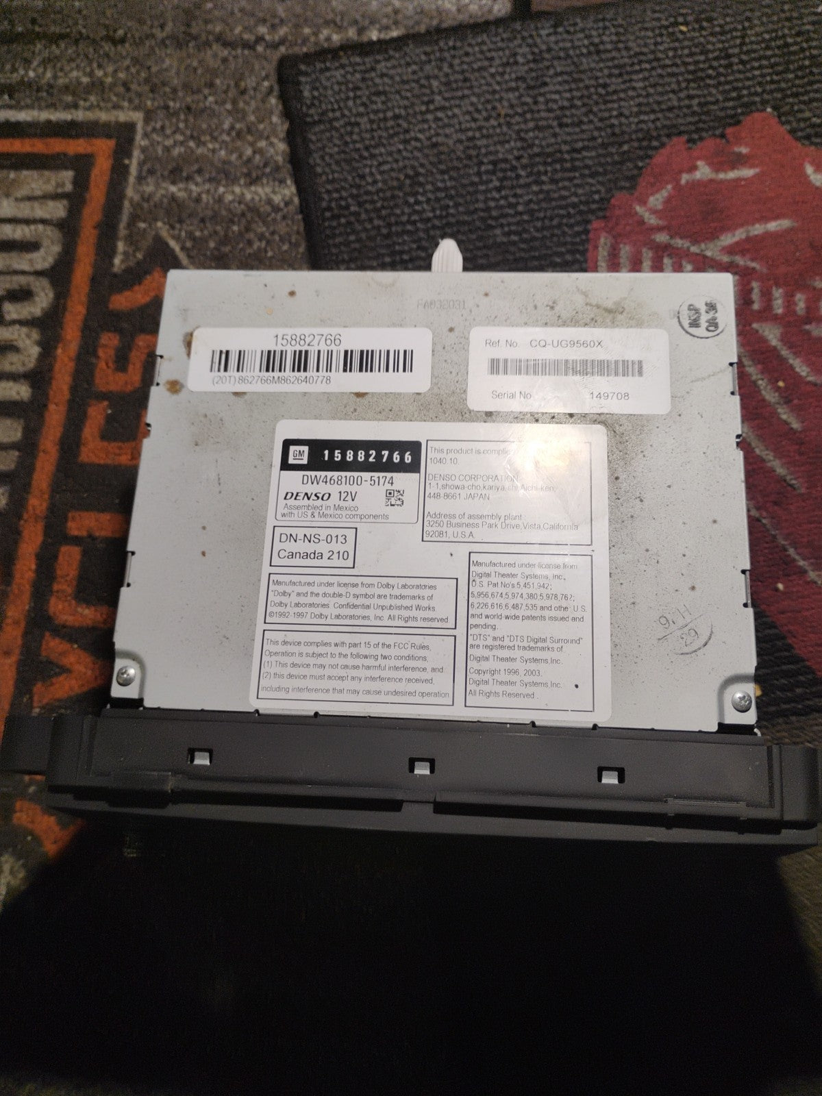 2010-2011 GMC SIERRA 1500/2500/3500 RADIO RECEIVER; PART# 20883056;(UNTESTED)