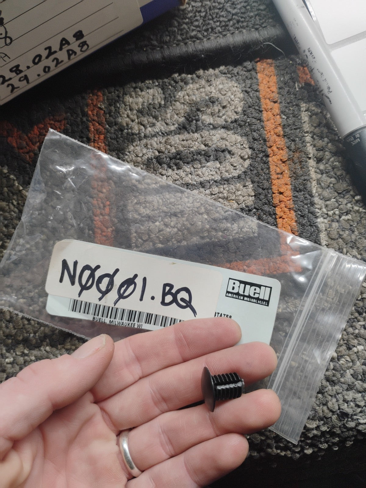 Buell OEM N0001.BQ Socket Set Screw Black NOS