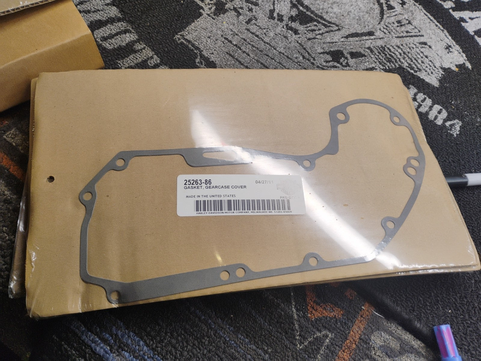 Harley-Davidson OEM Gearcase Cover Gasket 25263-86 NOS