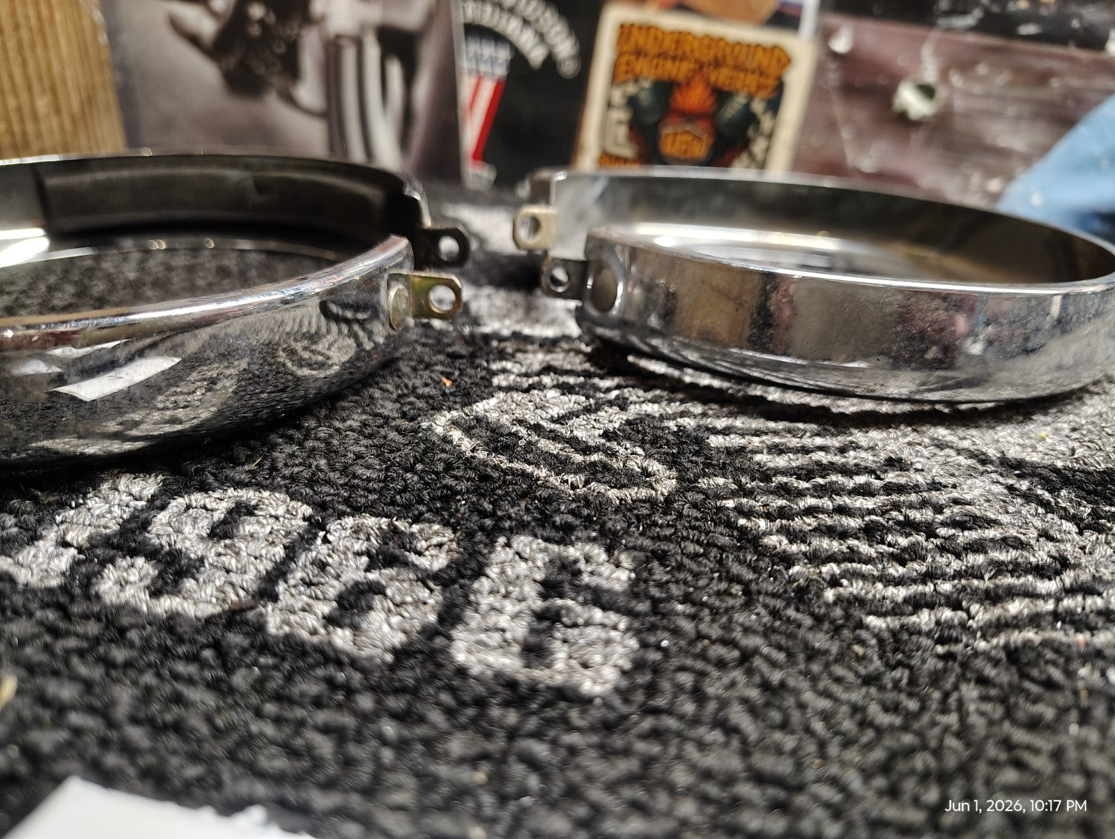 Harley-Davidson Passing Lamp Trim Rings 4.5" Pair Chrome OEM 69732-05