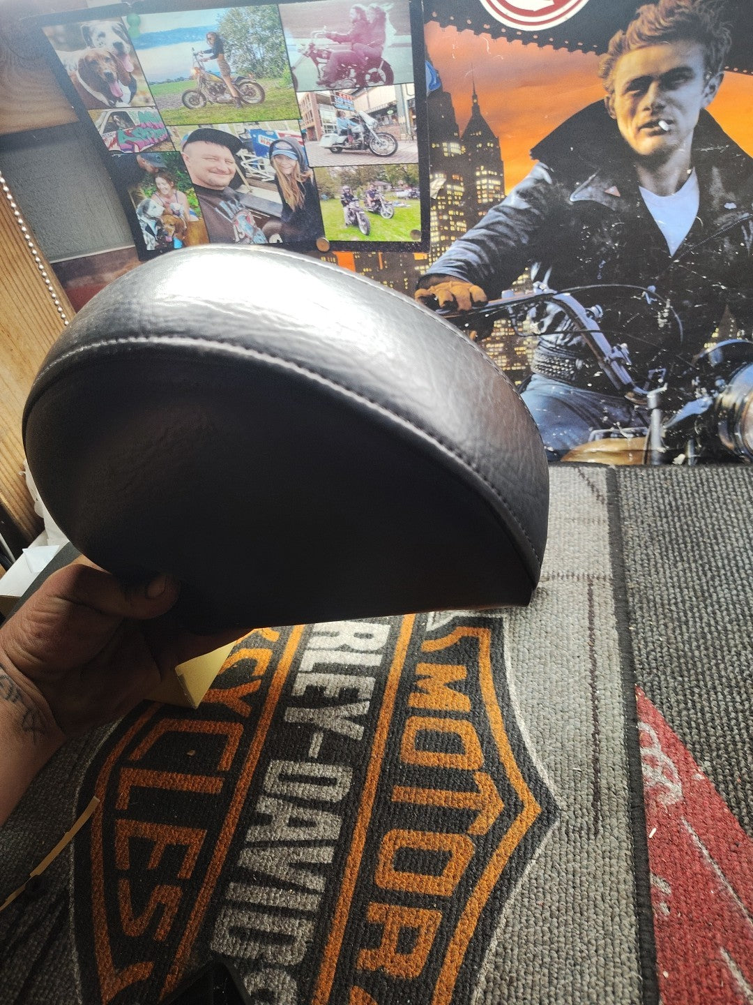 Motor Driver Backrest For Harley Touring Bikes With A Pillow Ttop Or High Seat