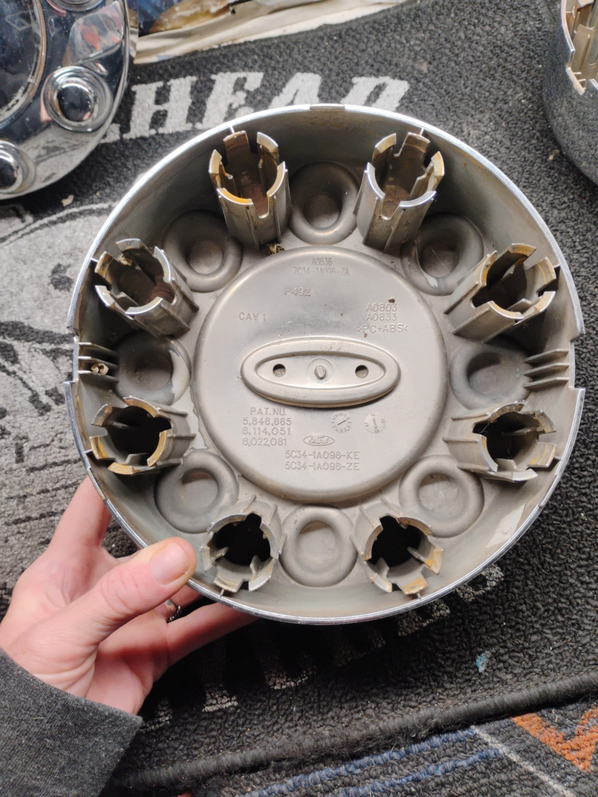 Set of 4 OEM Ford King Ranch Center Caps Chrome Hub Covers