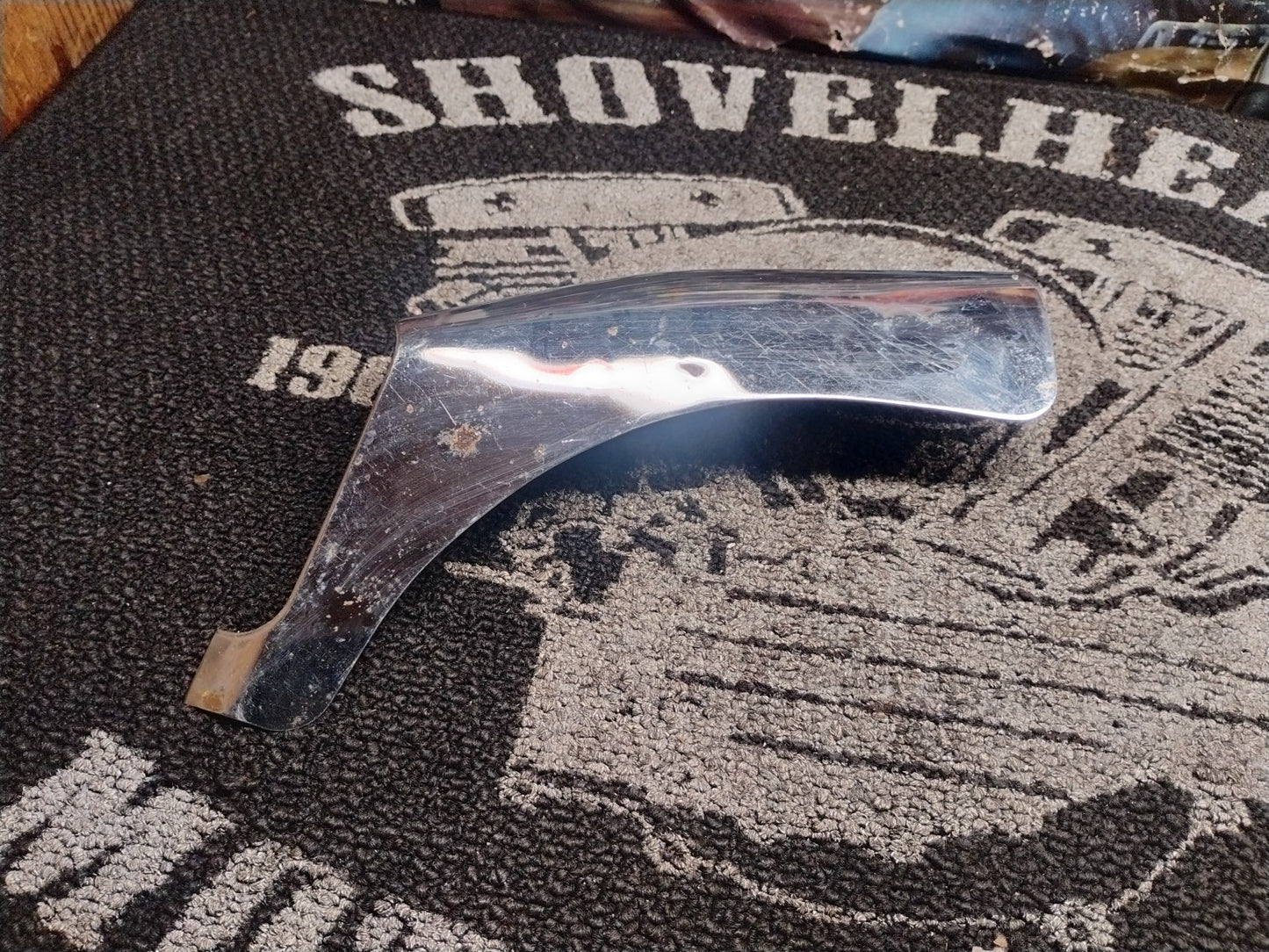 AMF Harley-Davidson 65707-77 Chrome Left Vertical Exhaust Heat Shield
