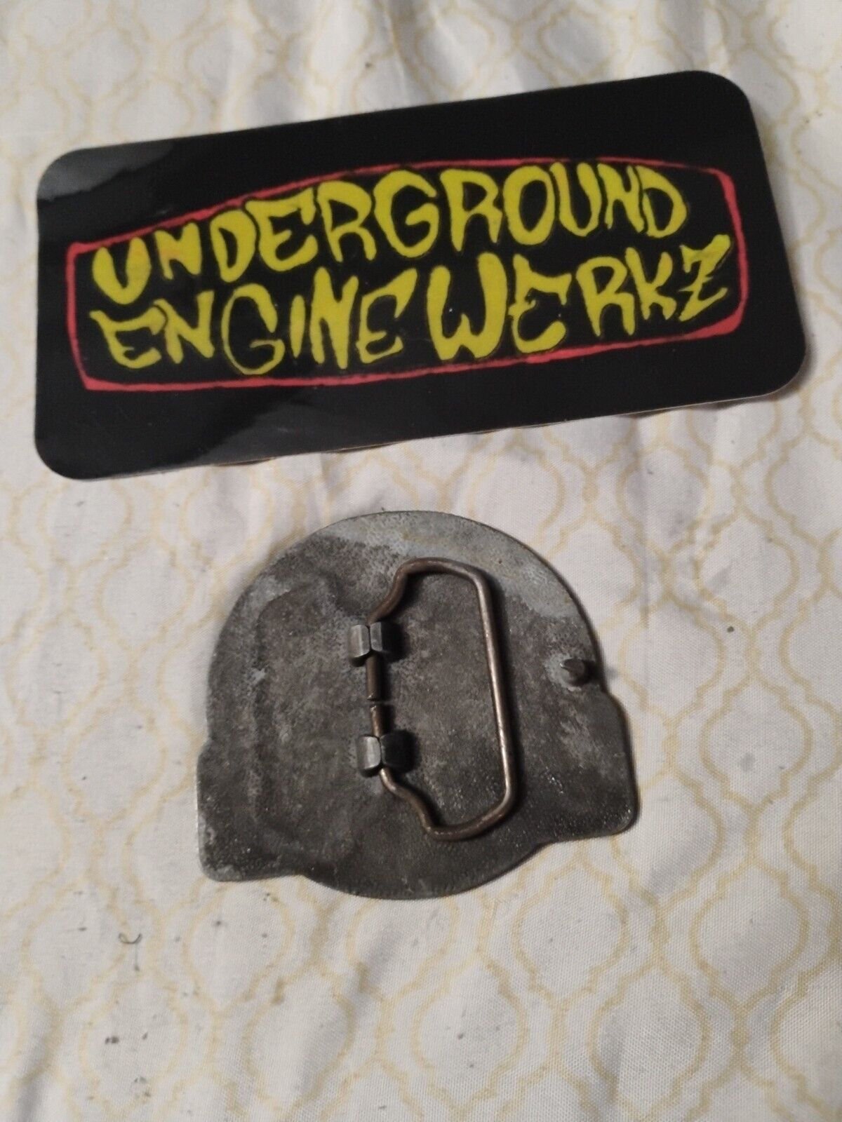 Harley Davidson Motorcycle Biker Eagle Iron Parts 80s NOS Vintage Belt Buckle