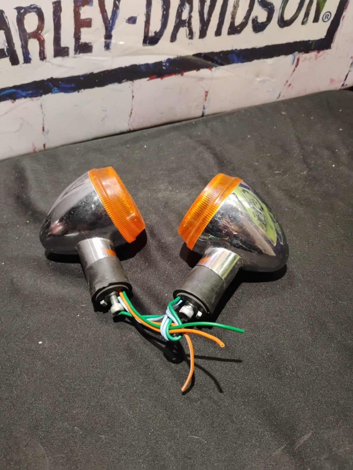 #119 88-97 Honda VT600 VT600CD Shadow VLX DELUXE FRONT TURN SIGNAL INDICATOR SET