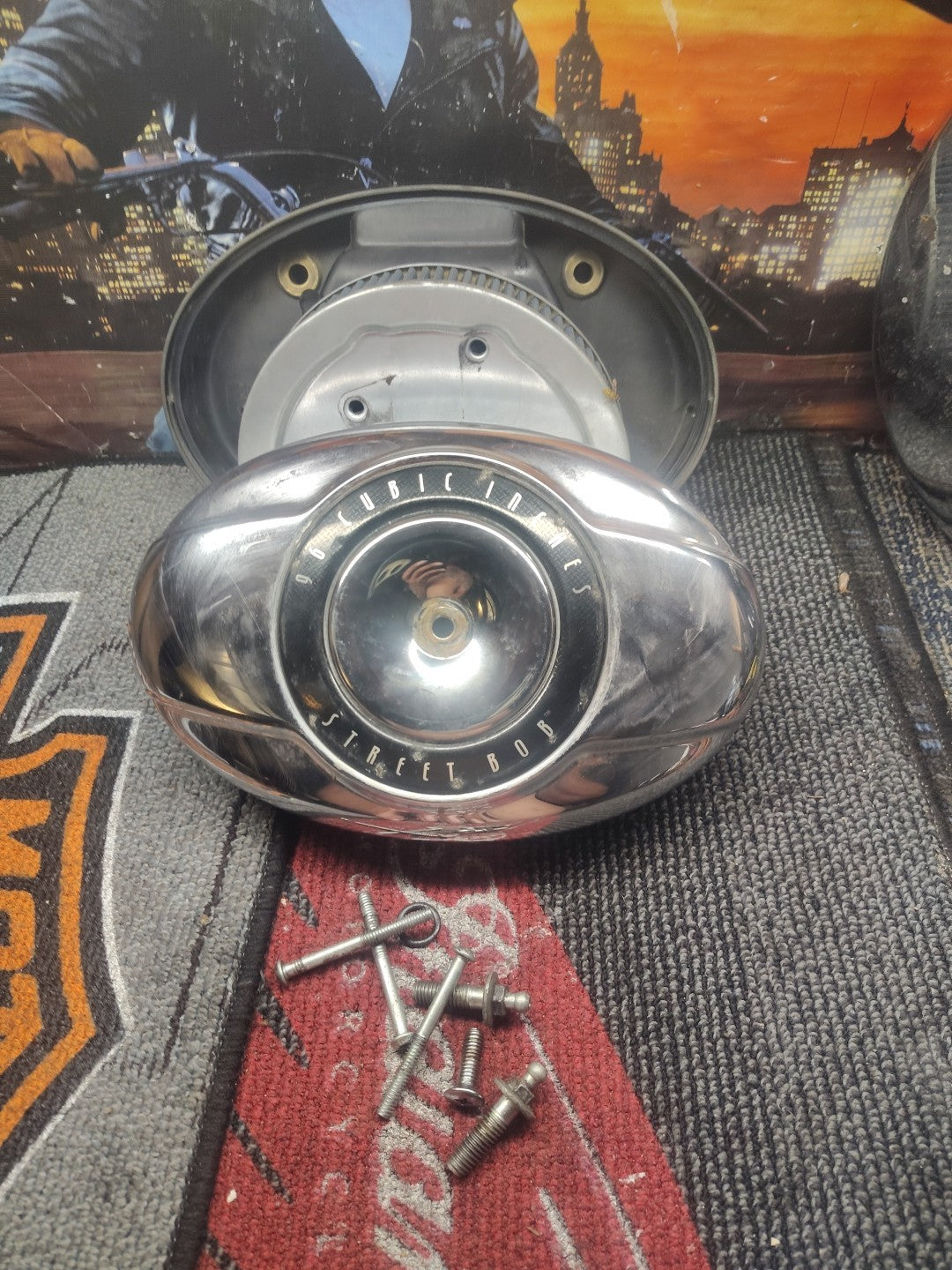  OEM Harley 96"  2007 Dyna Street Bob Air Cleaner ASSEMBLY  29581-01B