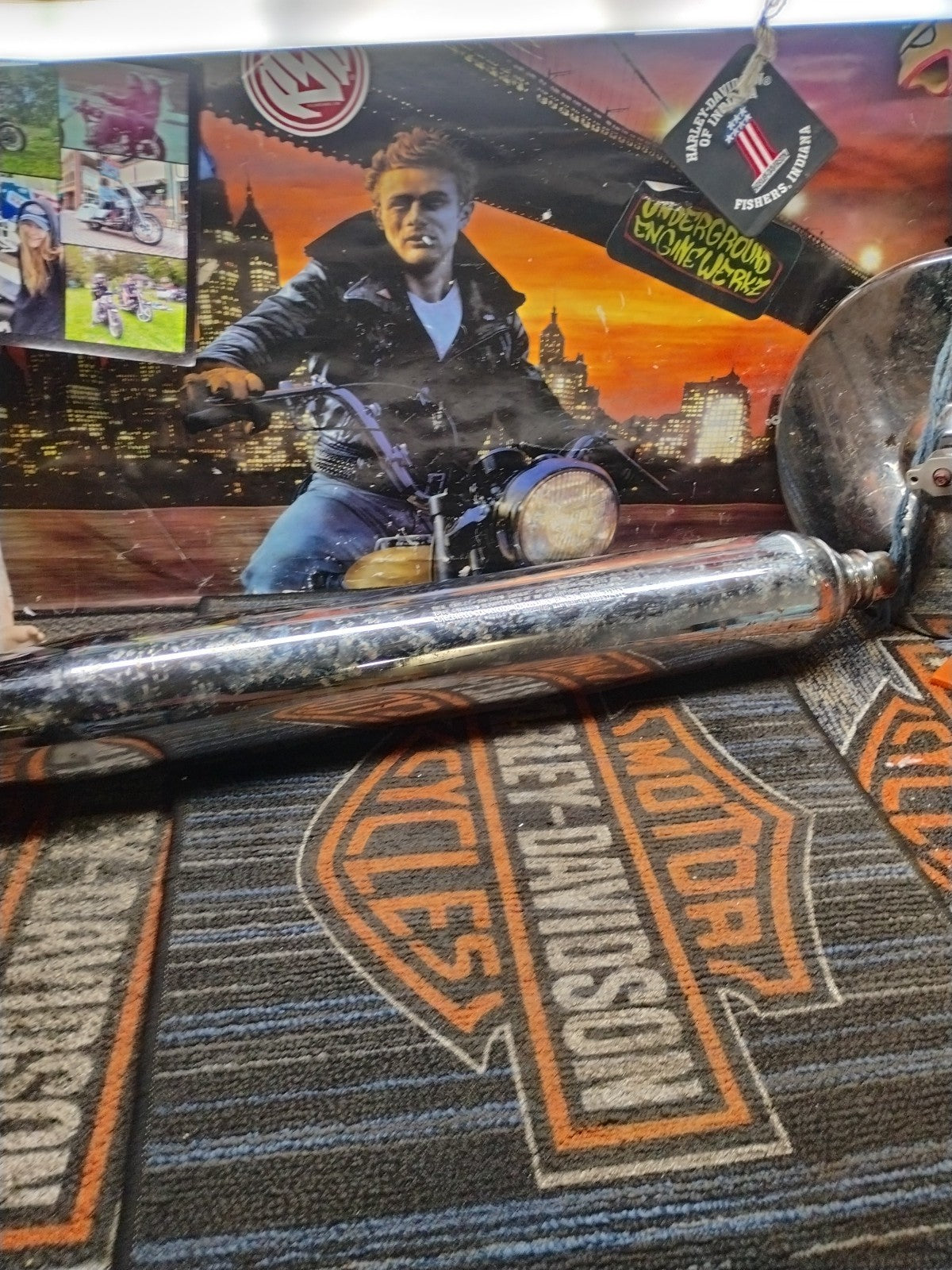 Harley 86-95 1989 stock FLHT FLHS slip-on Touring flange muffler 65538-85