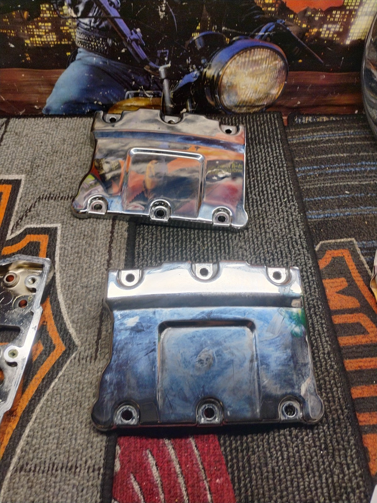 OEM Harley Davidson Chrome Rocker Cover NOS Dyna Softail Touring Trike 17571-99 