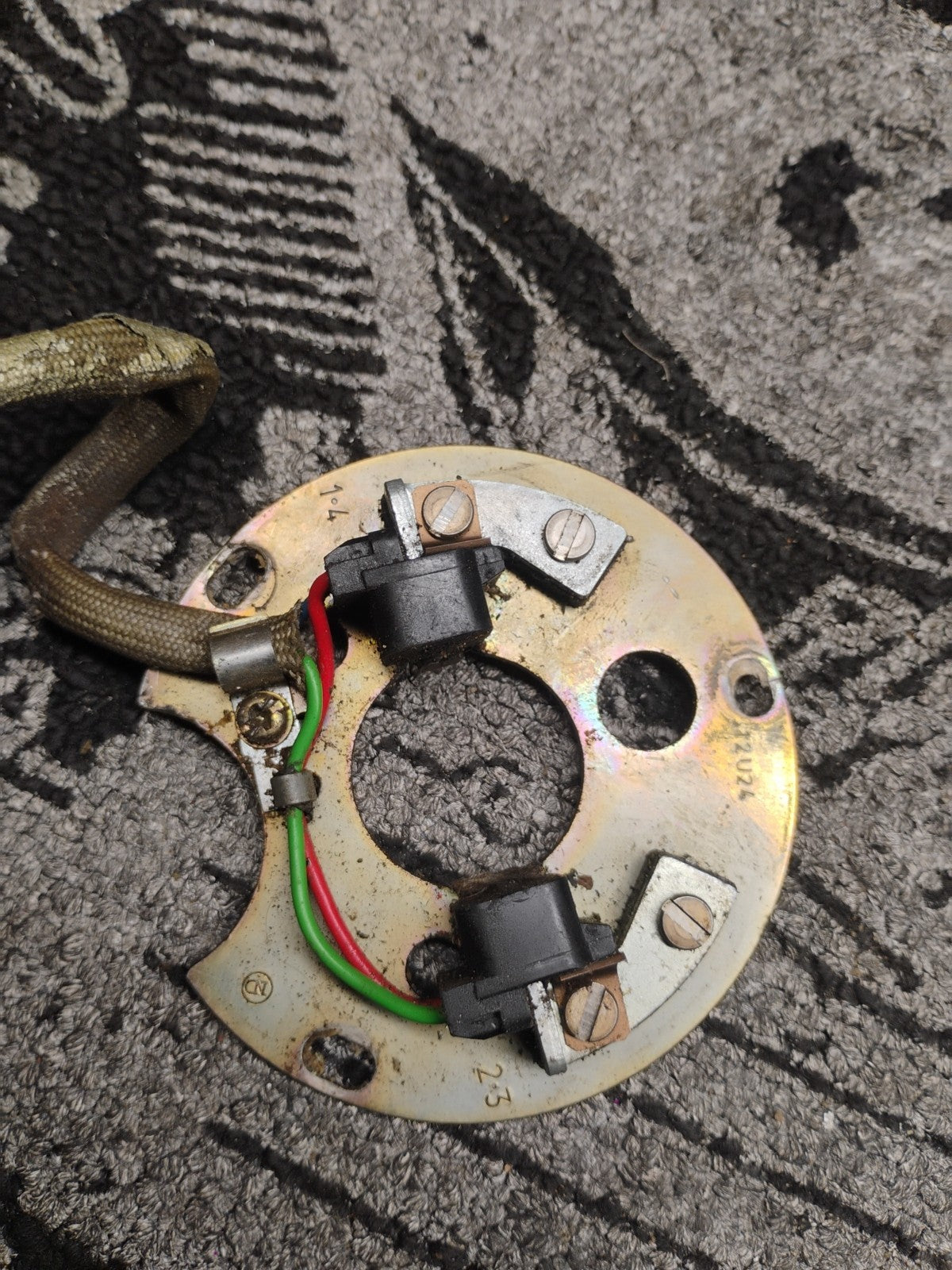 Honda CB125 CB125S Ignition Points Advance Assembly Stator Plate OEM