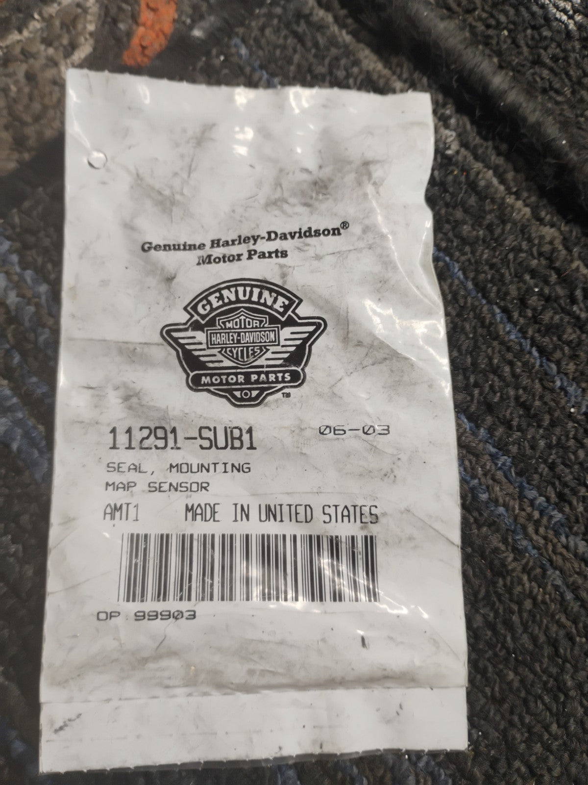NOS OEM Harley-Davidson MAP Sensor Mounting Seal 11291-SUB1