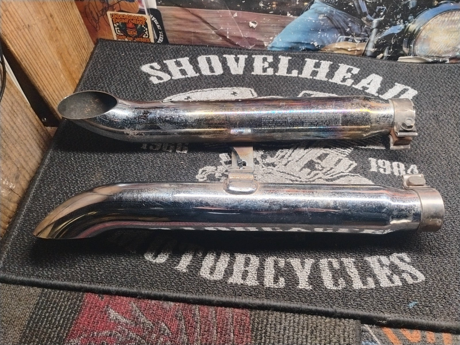 HARLEY SCREAMIN EAGLE DUMPER SLIP ON MUFFLERS TOURING FLHT FLHX FLHR 95-16 OEM