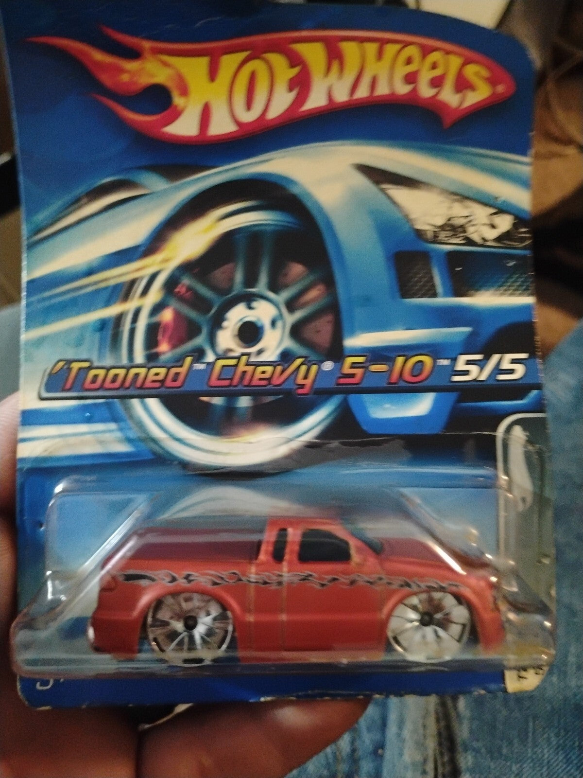2005 Hot Wheels TOONED CHEVY S-10 #120🔥satin orange-copper; blings 🔥TWENTY +