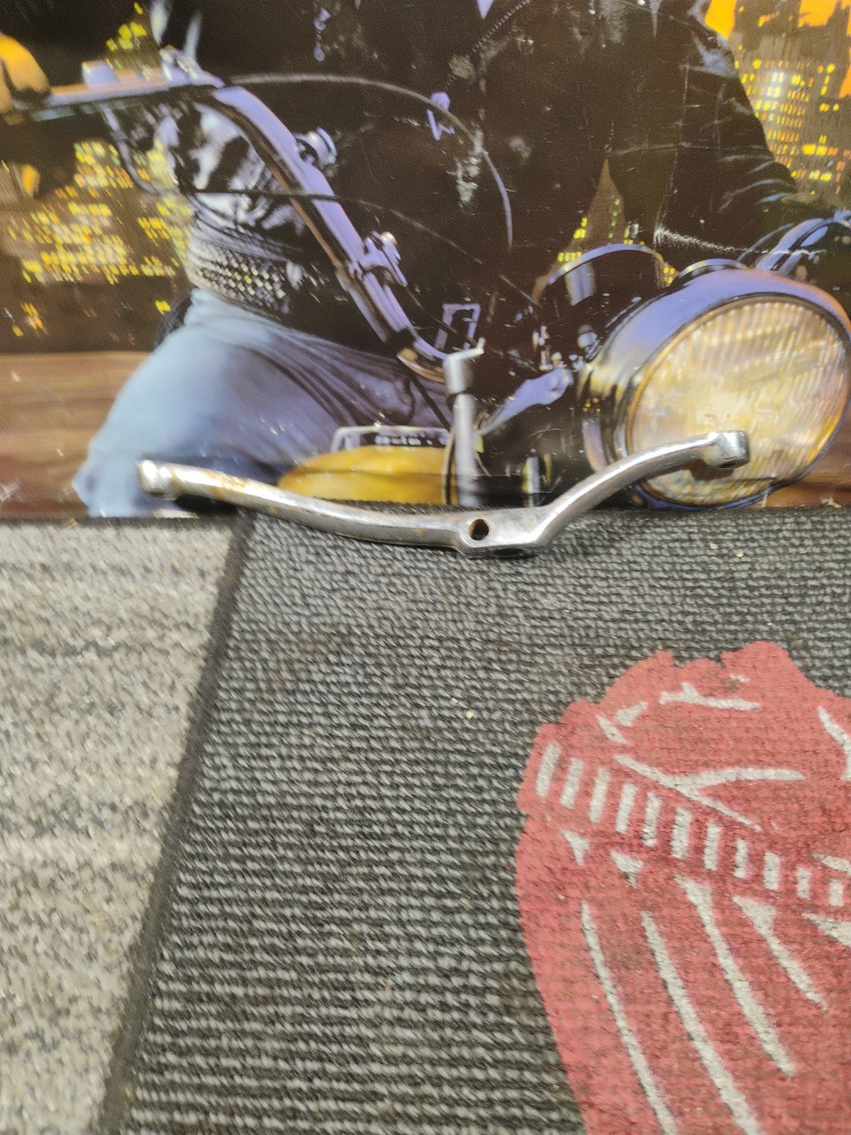 Chrome Heel Toe Shift Lever w Smooth Center Hole for Harley FL Models 1965-1984