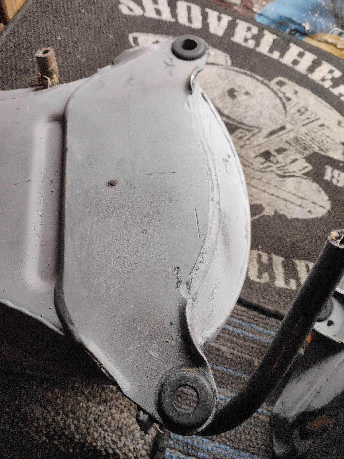 Harley-Davidson Softail Split Gas Fuel Tank Set Raw Steel OEM
